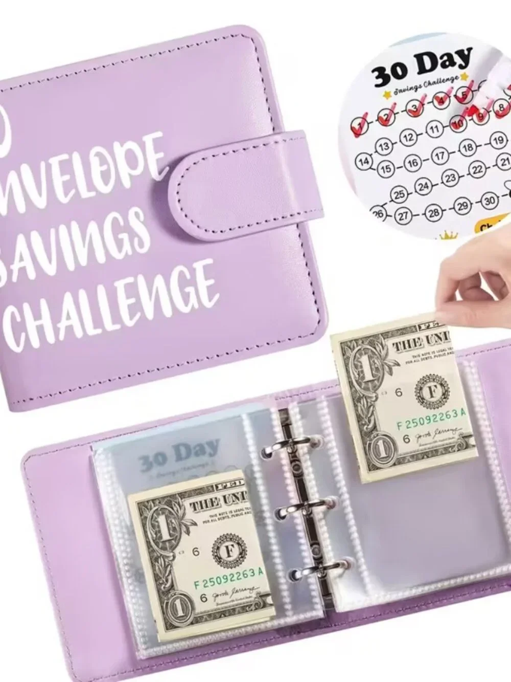 30&100 Envelopes Challenge Binder, Budget Binder Savings Challenges Book